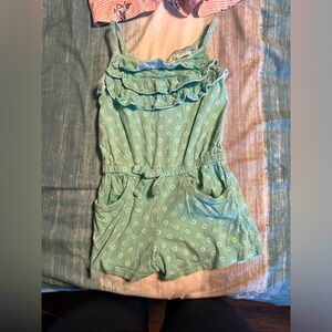 Crazy 8 Size 5 Green Romper